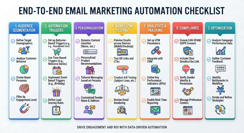 Email Marketing Automation implementation checklist