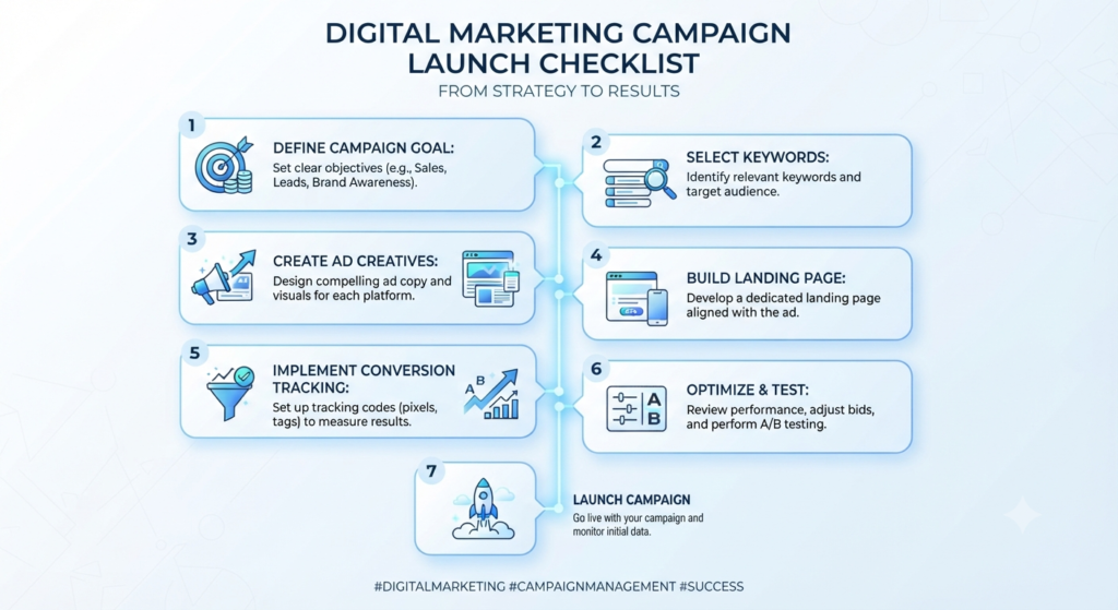 : Google Ads Tutorial campaign launch checklist