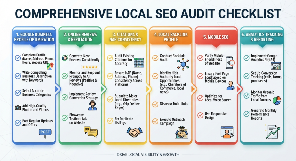 Local SEO Tips implementation checklist